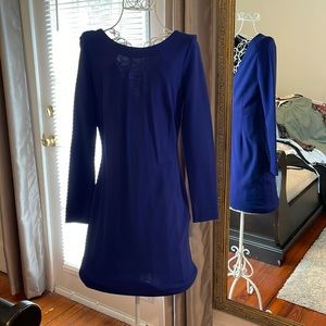 Blue, knee length dress